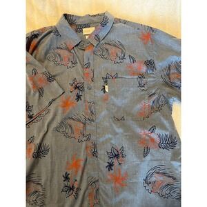 Walker Refinery‎ Button Up Shirt Surfer Hawaiian Camp Size  Large